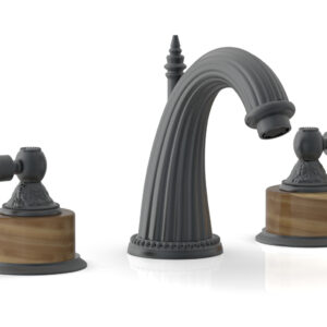 Phylrich VERSAILLES Widespread Faucet – Montaione Brown Onyx K331 – Gun Metal