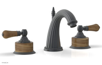 Phylrich VERSAILLES Widespread Faucet - Montaione Brown Onyx K331 - Gun Metal
