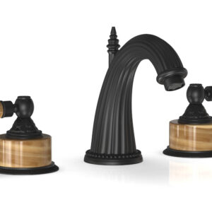 Phylrich VERSAILLES Widespread Faucet – Montaione Brown Onyx K331 – Matte Black
