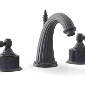 Phylrich VERSAILLES Widespread Faucet – Bleu Sodalite K332 – Gun Metal