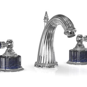 Phylrich VERSAILLES Widespread Faucet – Bleu Sodalite K332 – Polished Chrome