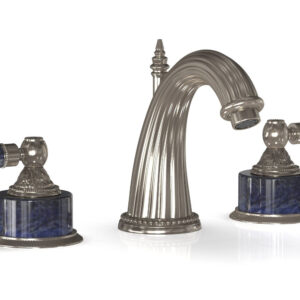 Phylrich VERSAILLES Widespread Faucet – Bleu Sodalite K332 – Pewter