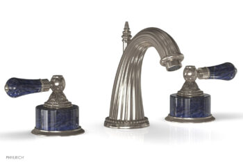 Phylrich VERSAILLES Widespread Faucet - Bleu Sodalite K332 - Pewter