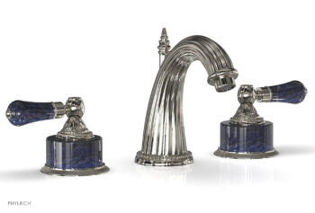 Phylrich VERSAILLES Widespread Faucet - Bleu Sodalite K332 - Polished Nickel