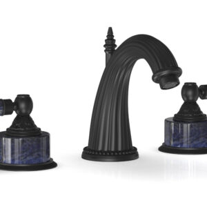 Phylrich VERSAILLES Widespread Faucet – Bleu Sodalite K332 – Matte Black