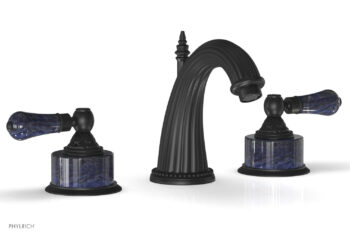 Phylrich VERSAILLES Widespread Faucet - Bleu Sodalite K332 - Matte Black