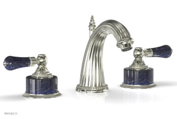 Phylrich VERSAILLES Widespread Faucet - Bleu Sodalite K332 - Satin Nickel