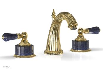 Phylrich VERSAILLES Widespread Faucet - Bleu Sodalite K332 - Polished Gold