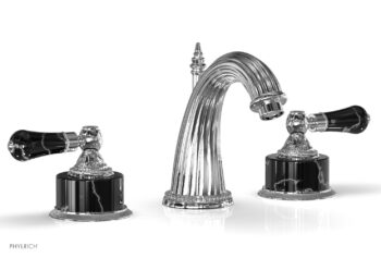 Phylrich VERSAILLES Widespread Faucet - Frienze Black Onyx K334 - Polished Chrome