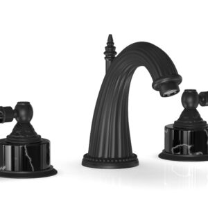 Phylrich VERSAILLES Widespread Faucet – Frienze Black Onyx K334 – Matte Black