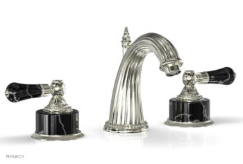 Phylrich VERSAILLES Widespread Faucet - Frienze Black Onyx K334 - Satin Nickel