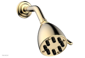 Phylrich 8 Jet 3 1/2" Round Shower Head K829 - Satin Brass