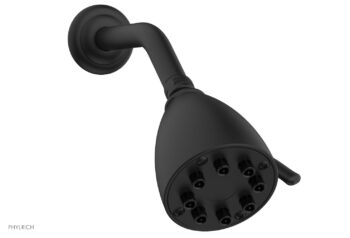 Phylrich 8 Jet 3 1/2" Round Shower Head K829 - Matte Black
