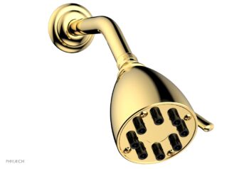 Phylrich 8 Jet 3 1/2" Round Shower Head K829 - Polished Gold