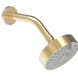 Phylrich 4 1/2″ Contemporary Shower Head – 3 Functions K837 – Satin Brass