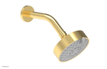 Phylrich 4 1/2" Contemporary Shower Head - 3 Functions K837 - Polished Gold