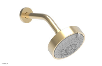 Phylrich 5" Contemporary Shower Head - 4 Functions K839 - Satin Brass