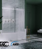 Ex 58-60″ W x 58″ H Sliding Semi Frameless Tub Door in Chrome with Clear Glass