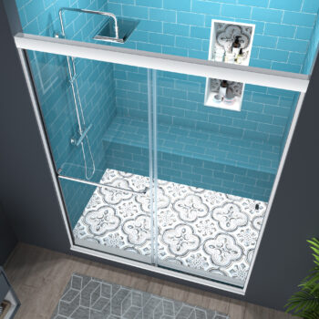 Glide 56-60" W x 70" H Sliding Framed Shower Door in Chrome - Image 3