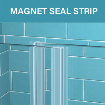 Glide 56-60" W x 70" H Sliding Framed Shower Door in Chrome - Image 6