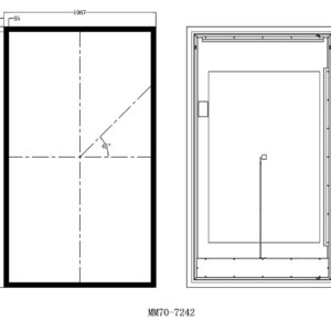 Equinox 72×42 Lighted Bathroom Vanity Mirror