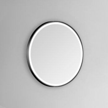 Sola 30x30 Round Lighted Bathroom Vanity Mirror  - White - Image 4