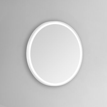 Sola 30x30 Round Lighted Bathroom Vanity Mirror  - White - Image 3