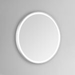Sola 36x36 Round Lighted Bathroom Vanity Mirror  - White