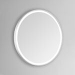 Sola 40x40 Round Lighted Bathroom Vanity Mirror  - White