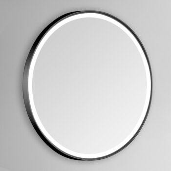 Sola 30x30 Round Lighted Bathroom Vanity Mirror  - White - Image 14