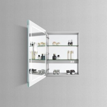 Cosmo 32x24 I Conductive Hinge Powered Illuminated Cabinet Vanity Mirror - Image 4