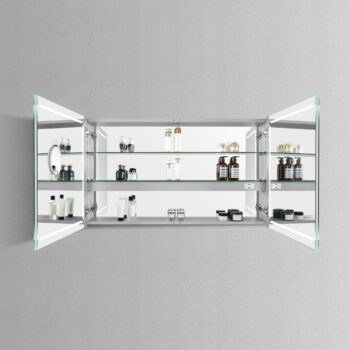 Cosmo 28x48 II Conductive Hinge Powered Illuminated Cabinet Vanity Mirror - Image 4