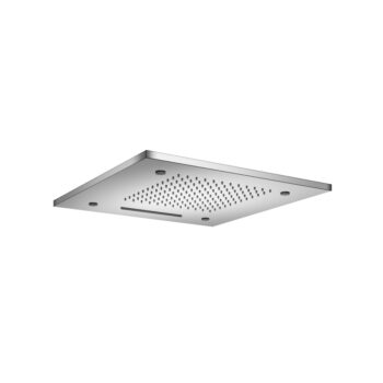 Isenberg 20" Stainless Steel Flush Mount Rainhead With Cascade Waterfall & Mist Flow In Chrome