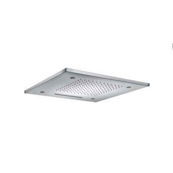 Isenberg 20" Stainless Steel Flush Mount Rainhead With Cascade Waterfall & Mist Flow In Satin Brass - Image 8