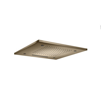 Isenberg 20" Stainless Steel Flush Mount Rainhead With Cascade Waterfall & Mist Flow In Satin Brass - Image 20
