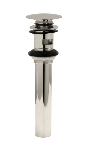 Huntington Brass Brass Push Pop-Up Drain Set In Satin Nickel