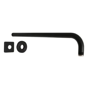 Huntington Brass Straight Shower Arm With Flange In Matte Black