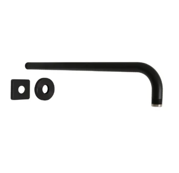 Huntington Brass Straight Shower Arm With Flange In Matte Black