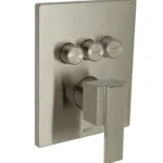 Huntington Brass Three Button Trim In PVD Satin Nickel