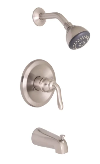 Huntington Brass Isabelle Tub & Shower Trim Kit In Satin Nickel