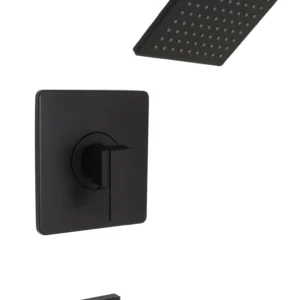 Huntington Brass Razo Tub And Shower Trim Kit In Matte Black