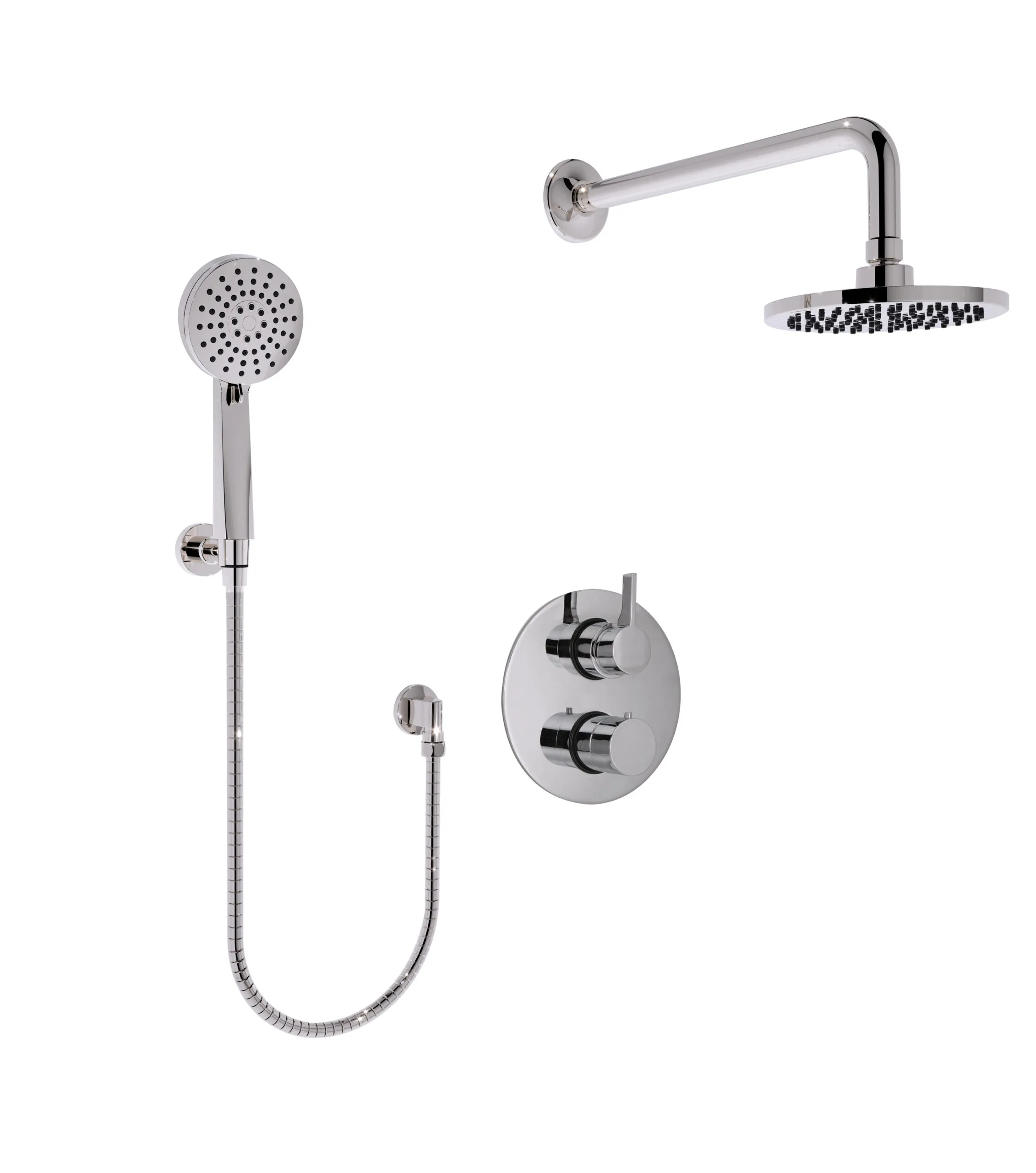 Huntington Brass Round Thermostatic Shower Trim In Chrome