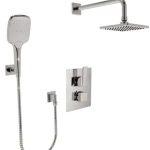 Huntington Brass Square Thermostatic Shower Trim In Chrome