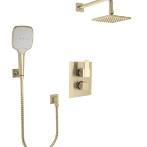 Huntington Brass Square Thermostatic Shower Trim In PVD Satin Brass