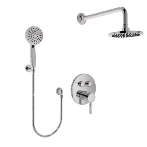 Huntington Brass Round Push Button Shower Trim In Chrome