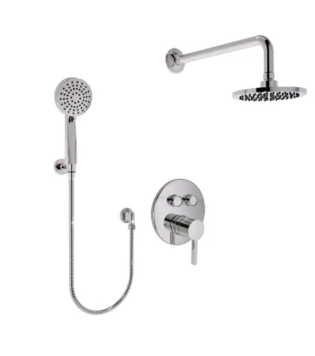 Huntington Brass Round Push Button Shower Trim In Chrome