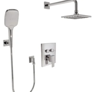 Huntington Brass Square Push Button Shower Trim In Chrome