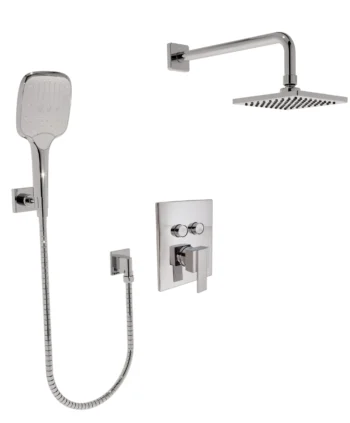 Huntington Brass Square Push Button Shower Trim In Chrome
