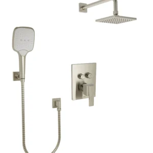 Huntington Brass Square Push Button Shower Trim In Pvd Satin Nickel