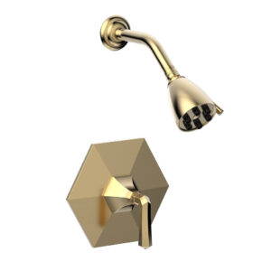 Phylrich LE VERRE & LA CROSSE Pressure Balance Shower Set – Lever Handle PB3170 – Satin Brass